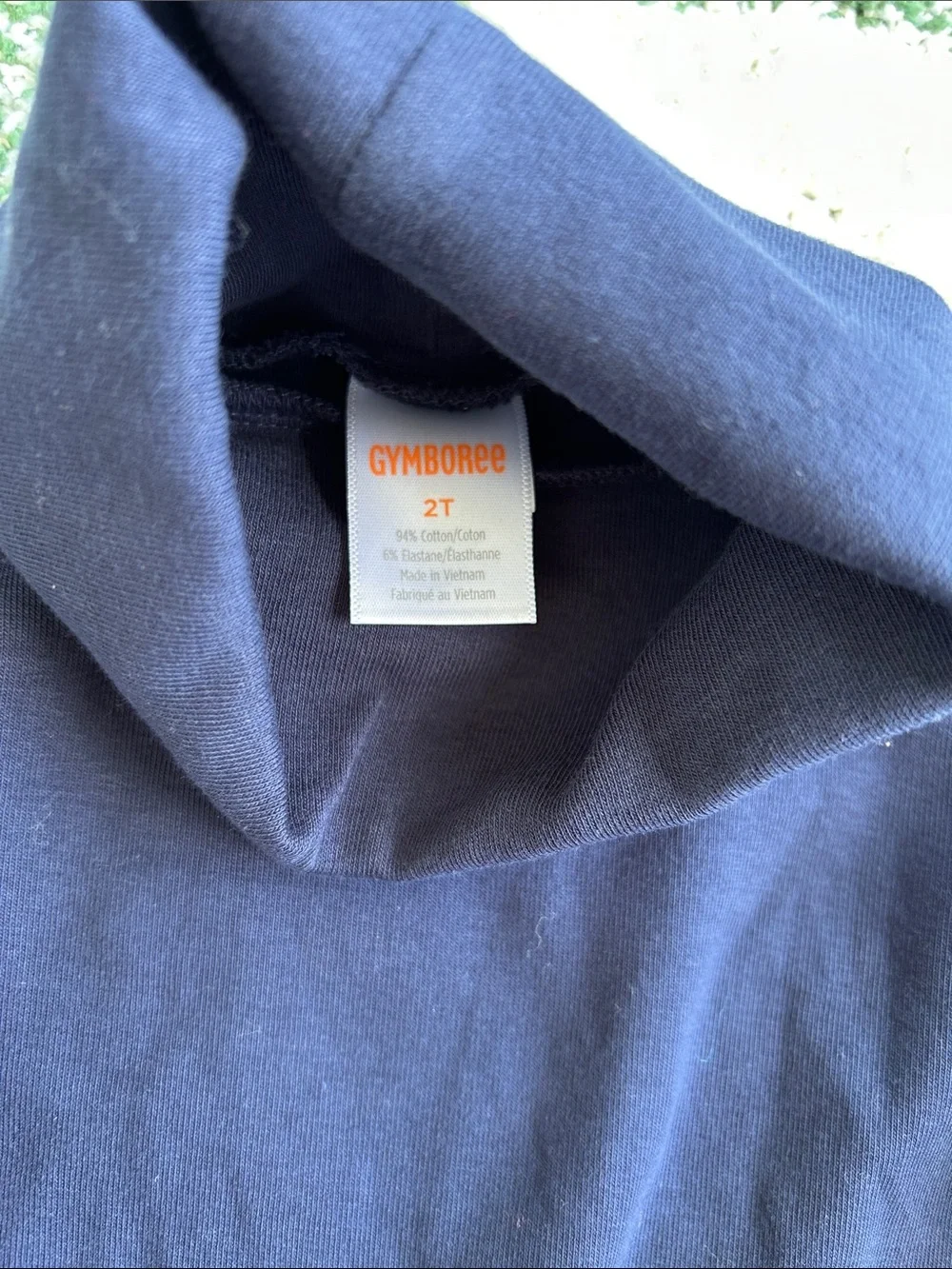 Gymboree Navy Long Sleeve Turtleneck with Shoulder Buttons